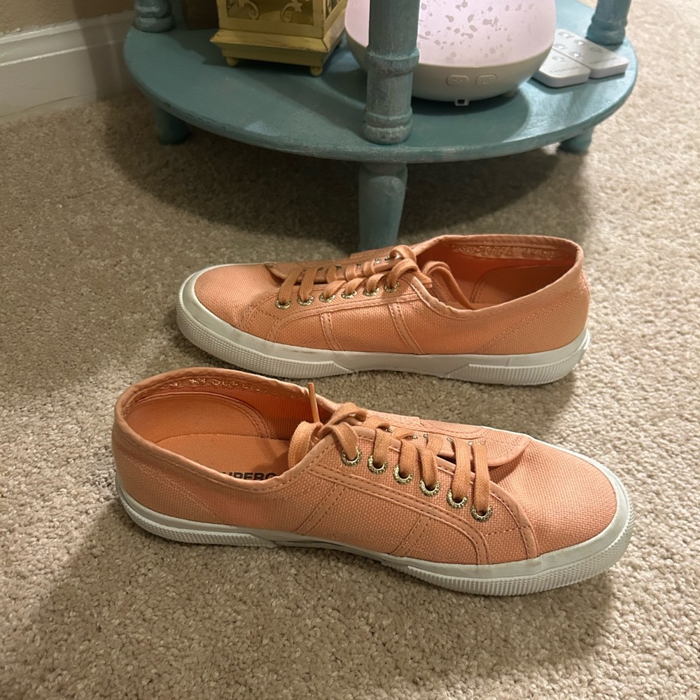 Superga Women's Coral Canvas Sneakers